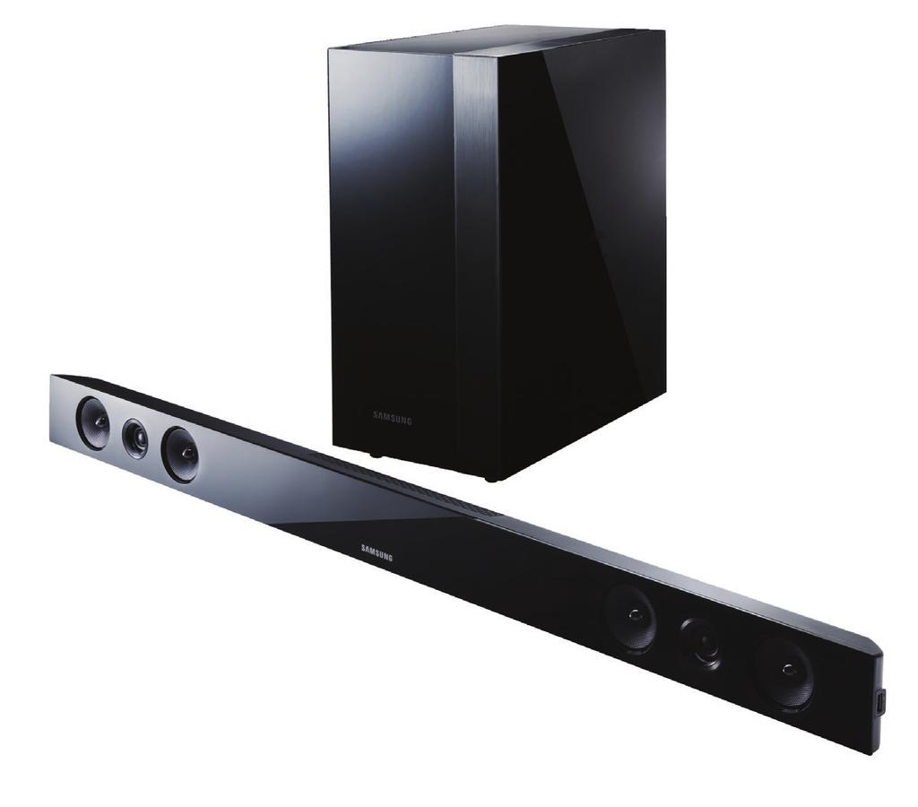 AUDIO BAR HW-F450 AudioBar PRODUCT HIGHLIGHTS Bluetooth Connectivity Wireless Active Subwoofer SoundShare KEY FEATURES 280 WATTS (80W x 2) + 120W 2.