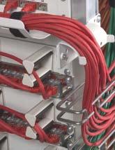 The cables can be fixed with Velcro strips - Lateral use in conjunction with the cable duct is
