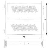 8: RAL 7021 dark-grey Load rating 1000 N static for CW installation 1500 N static for 19 installation 1 Shelf fixed, screwable Mounting hardware Flat packed kit W H D HU d WxL For rack type Order no.