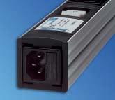 SOCKET STRIPS DI-STRIP Euro Socket System IEC DOS00460 - With fine-wire fuse 10A - Optionally with lit switch, 2-pole switching - 19 Installation option - With 3-way Euro combinations of IEC 320