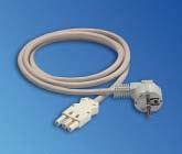 SOCKET STRIPS Power Supply Cable For GST18 plug system - Mains plug CEE/VII - GST18 socket (Wieland) - Cable: HO5VV-F 3G 1.5 mm 2 Colour White L S n F1 F2 19 Safe Model Order no. UP 2000 04.000.040.