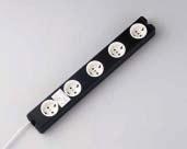 SOCKET STRIPS Serimat Classic Black Line DOS20064 - Optionally with lit switch, 2-pole switching - Cable: H05VV-F 3G 1.