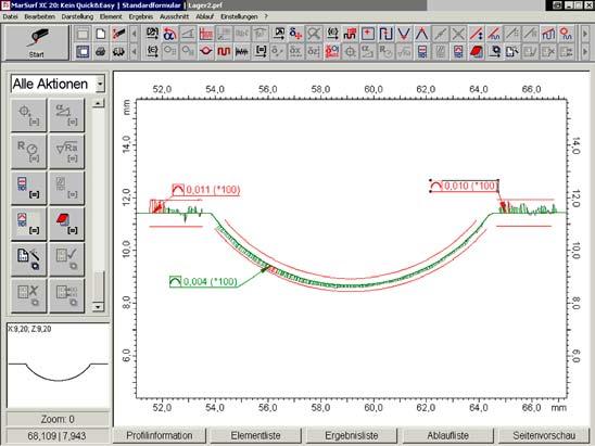 by selecting ranges Generating the nominal profile Using master profile measurement, DXF import or