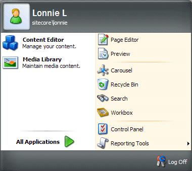 For example, a user who has been assigned one set of roles may see the following ribbon in the Content