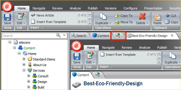 For more information about using the item quick actions, see the section Using Item Quick Actions Working with Multiple Tabs When you click an item in the list of search results, it opens on a new