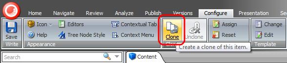 4.6 Cloning Items Sitecore lets you create clones of items and branches of items. Clones are not just copies of the original item.