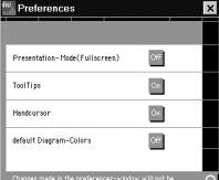 Illustration 6: The Preferences Window Leave the Preferences-Window 12 THE HELP-FILE AND THE INFORMATION-WINDOW Just like the preferences-window, the information-window and the help-file can be