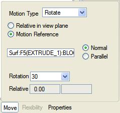 6.4.2.1. Select translation reference surface, plane, edge, or axis in workspace 6.4.2.2. If a surface is selected for a reference, specify Normal or Parallel 6.4.3.