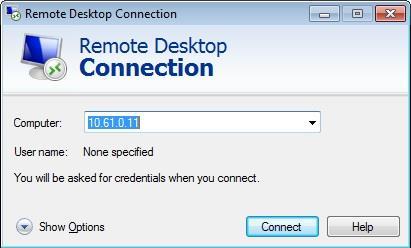in order for the Remote Desktop Connection to work In the Computer field, type the IP address that was given in the VMs