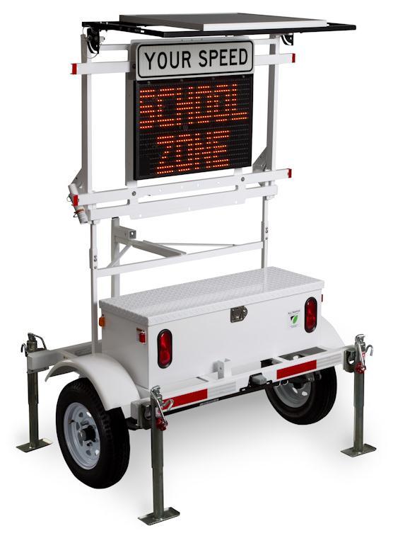 relay at specified speed with configurable duration from 1to 10 seconds per radar event Bullet resistant face Tamper alarm ATS-5 trailer SpeedAlert Mounting Options Pole mount standard with included