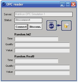 3.1 OPC client When we have chosen a suitable data source, we have to create a program to reading and storing these data. Program will work with OPC DA standard.