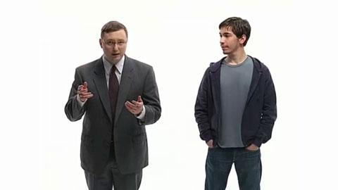 (a) PC Versus Mac - In Apple s Get a Mac campaign, which ran from 2006 to 2009 [35], a PC (left) and a Mac (right) are personified as two individuals.