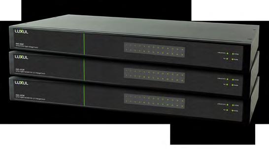 AV Series Switches The Luxul AV Series of switches are purpose-built just for custom installers who want to install the best-looking AV racks.