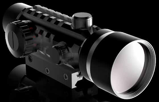 Reflex reticle 2x magnification Turret style: capped coin