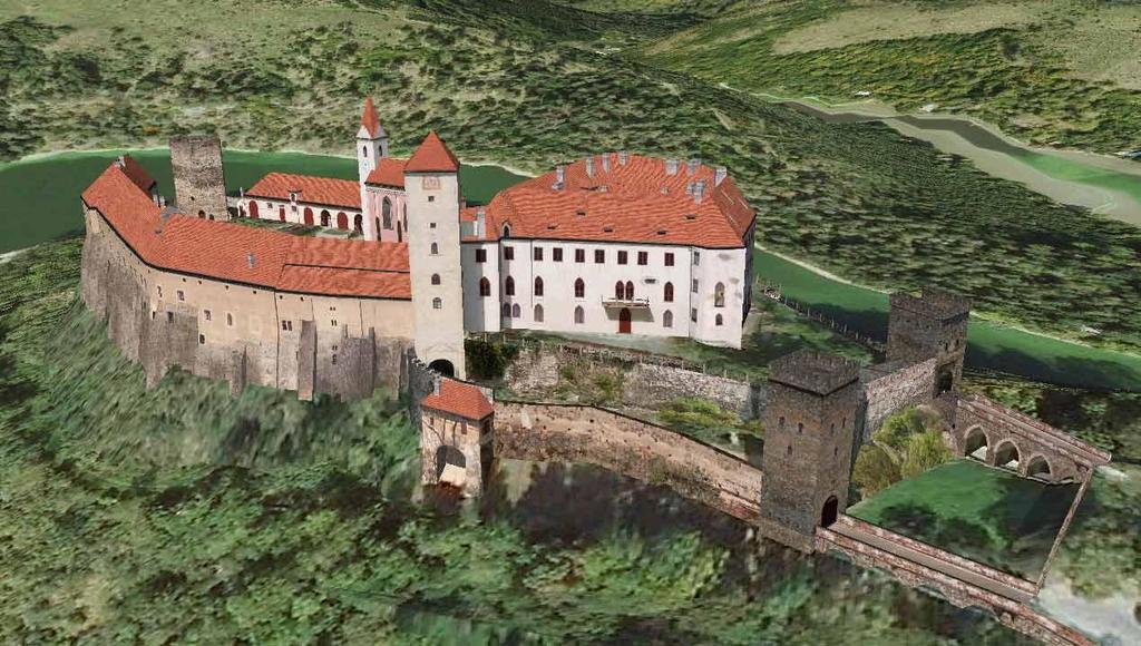 Figure 1. Detailed 3D model of Bítov castle (source http://www.cyklo-jizni-morava.