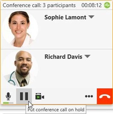 Removing a participant You can remove a participant from a conference call and create a one-to-one call with them.