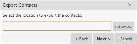 On the Contacts menu, click Export Contacts.