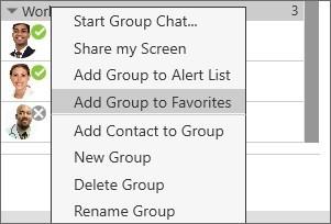 Favourites You can create favourites from your contact list. Favourites will display in both contacts and favourites.