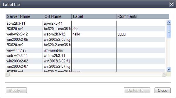 Contact icon Displays the [Contact] dialog. This dialog shows the contact information that was set for the entire system.