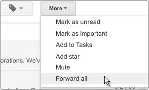 To forward just that message, open the menu inside the message and click Forward.