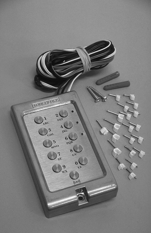 ins-47 3 TOUCHLOCK compact keypad Stainless Steel 527-38 TOUCHLOCK compact keypad SS Instructions for the following: 527-38 TOUCHLOCK compact keypad SS 53-588 TOUCHLOCK compact kit SS Master code: