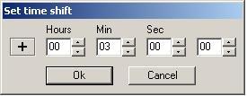 Figure 10. The Set time shift dialog Let us consider an example of editing the start time of a schedule items.
