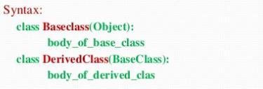 The new class is called derived (or child) class and the one from which it inherits is called the base