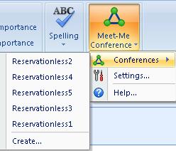 MODIFY CONFERENCE 1. In the Manage Meet-Me Conferences dialog box, click Edit on the row of the conference. The Edit Conference dialog box appears. 2. Modify information as required.