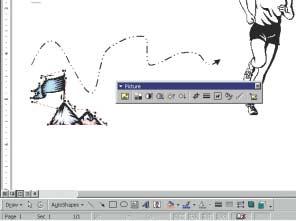 Picture Layout When using Word, click on the Picture toolbar and choose Tight to wrap the picture with the text.