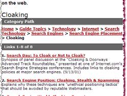 Cloaking Serve fake content to search engine spider DNS cloaking: Switch IP address.