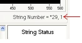 Right-clicking on a box in the String Status grid displays the results in the