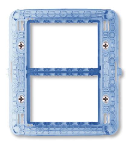 Armatura per scatola BL02P Frame for BL02P box 44A33 Armatura 6(3+3) moduli per scatola BL02P - setto amovibile - con viti 2,30 8 8 6(3+3) modules frame for BL02P box - removable separator -