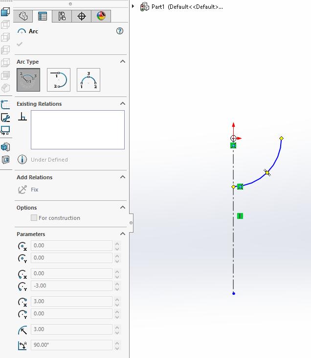 1. Start a New Part Start SOLIDWORKS and click File > New and choose a Part. Set the units for the part to be MMGS. 2.