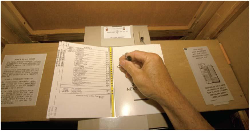 Electronic Voting Machines Figure 9: Punch Card Ballot