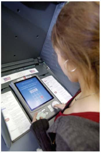 Electronic Voting Machines Figure 10: Touch Screen Voting