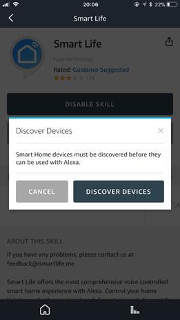 6. Tap DISCOVER DEVICES.