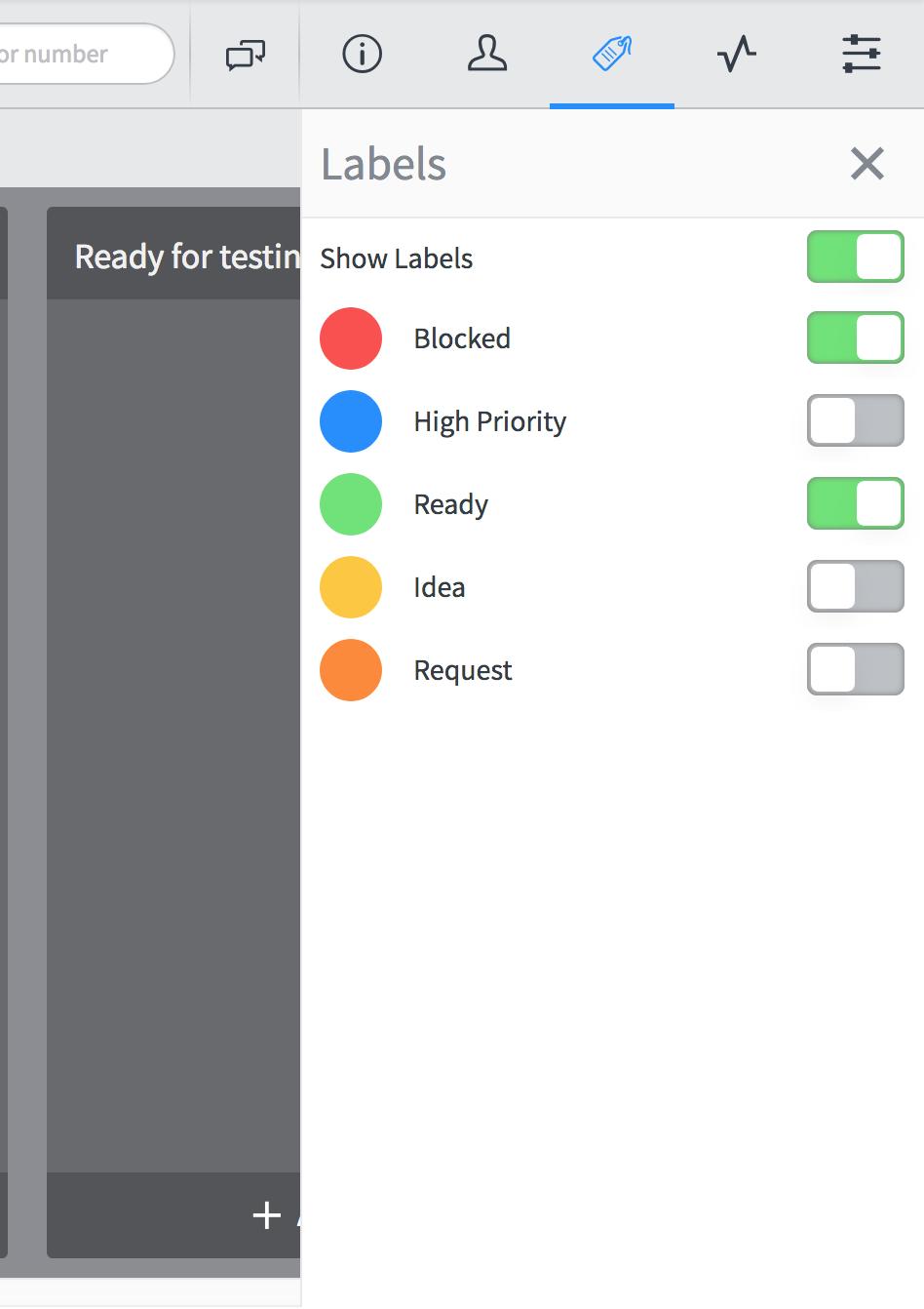 3. 4. Rename the green label to Ready. Rename the red label to Blocked. Toggle the other labels off. Complete Sprint Finally, we will complete the Sprint we just started.