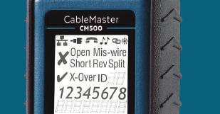The versatility and added features of the CableMaster 500 make it a best value cable verifier for the professional installer!