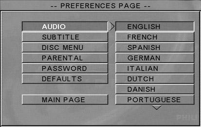 Setting the Audio, Subtitle and Disc menu language Setting the OSD Language 1 Stop playback and press SYSTEM MENU. 2 Press 4 3 to select General Setup page. 3 Enter its submenu by pressing OK.