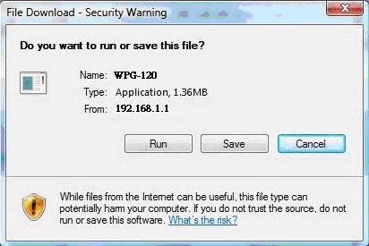 6) Make sure your personal firewall allows WPG-120 software to pass through.