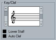 Notes above and including the split note will appear on the upper staff, and notes below the split note will appear on the lower staff. Before and after setting a split at C3.