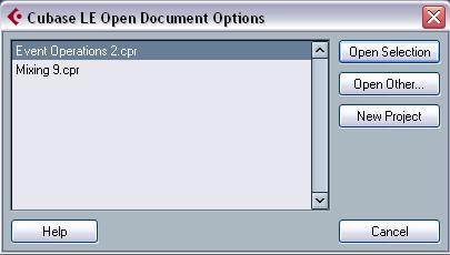 Option Open Default Template Show Open Dialog Show Template Dialog Show Open Options Dialog Description The default template is opened, see Setting up a default template on page 242.