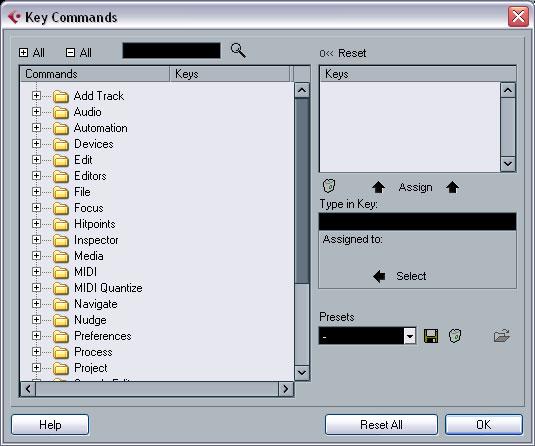 Introduction Most of the main menus in Cubase LE have key command shortcuts for certain items on the menus.