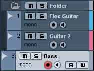 Folder tracks can contain any type of track including other folder tracks.