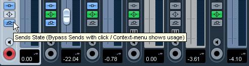 6. If you want the signal to be sent to the FX channel before the audio channel s volume fader in the mixer, click on the Pre-Fader button for the send so that it lights up.