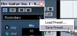5. Double-click on the desired preset (or click outside the Presets browser) to apply the preset. To return to the preset that was selected when you opened the Presets browser, click the Reset button.