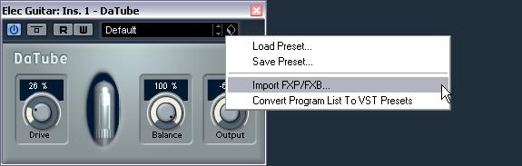 About earlier VST effect presets As stated previously, you can use any VST 2.x plug-ins in Cubase LE.