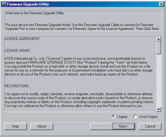 Starting the Upgrade To upgrade your firmware: 1.