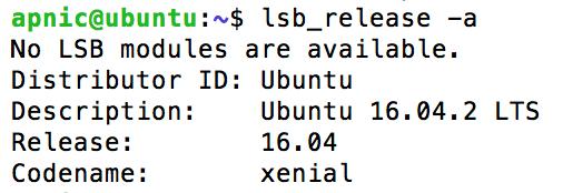 APNIC SDN Workshop Lab 2. Start the Ubuntu virtual machine from VirtualBox 3. Log in using the following credentials: Username: apnic Password: apnic 4.