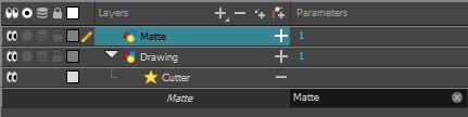 Chapter 19: How to Add Effects to a Scene Adjust the Cutter properties to invert the effect of the matte on an image.